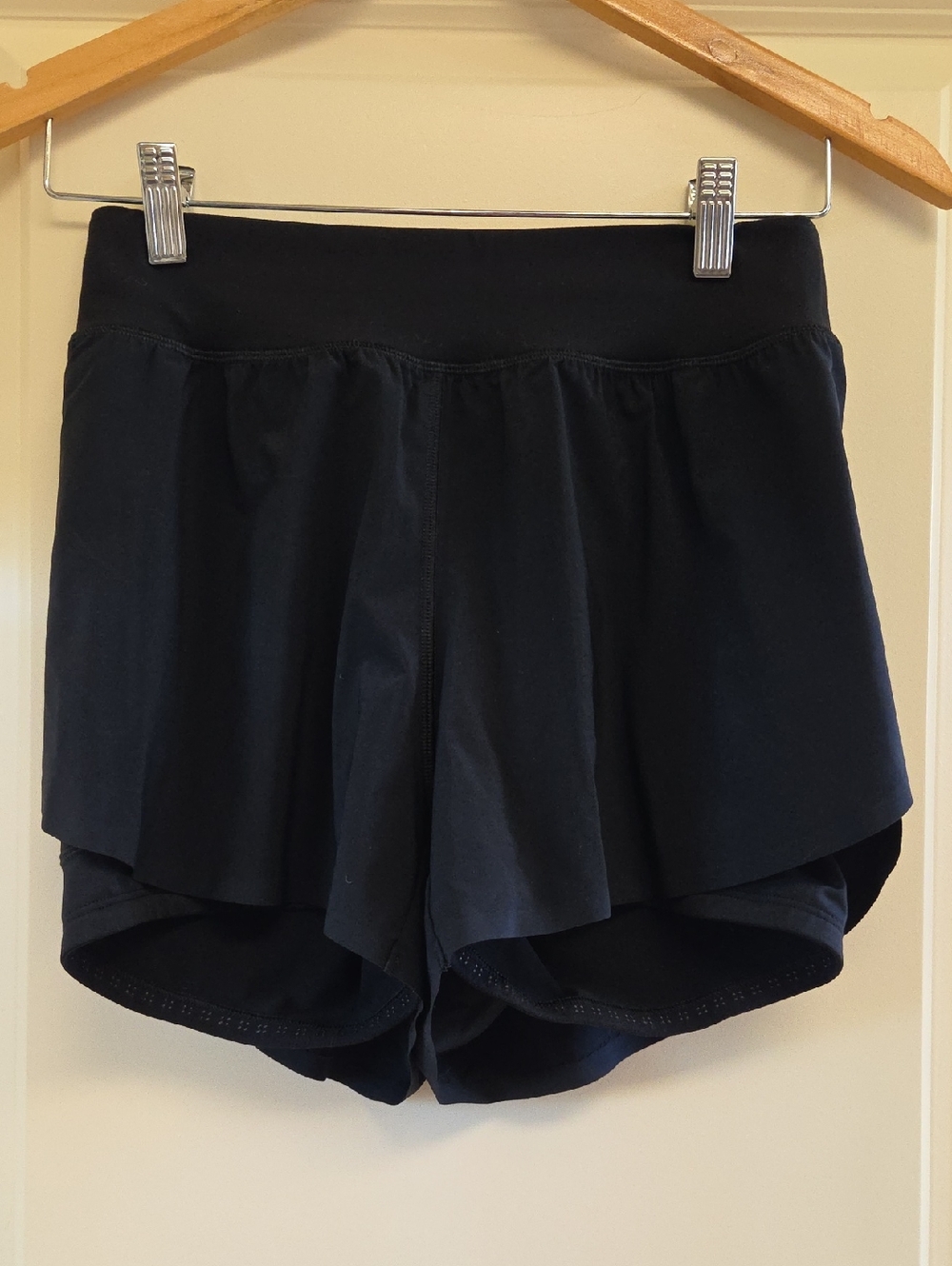 Source Unknown Black Layered Athletic Skort Shorts